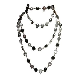 Premier Designs 60" Bezel Set Rhinestones in Silver tone